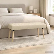 Bench z kanalnim oblazinjenjem Krem 110 x 40 x 46 cm Blago