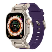 Silikonski pas Techsuit W064 za Apple Watch (42mm/44mm/45mm/46mm/49mm) - vijoličen