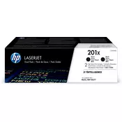 HP 201X 2-pack High Yield Black Original LaserJet Toner Cartridges (CF400XD)