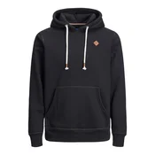 JACK & JONES Majica rjava / črna / bela