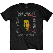Bob Marley Majica Rasta Scratch Unisex Black S