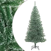 Vidaxl Umetna novoletna jelka s snegom zelena 240 cm