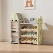 FeelKids Sistem za odlaganje igracaka Kucica i drvce svetlo zelena boja