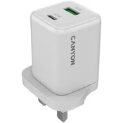 shumee Stenski polnilnik CANYON CU45AC GaN 45 W 1xPD 1xQC UK Bel