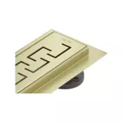 Mexen Flat 360° M15 rotacijski linearni odtok 80 cm, zlato brušen - 1A24080-40