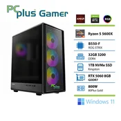 PCPLUS Gamer Ryzen 5 5600X 32GB 1TB RTX 5060 OC 8GB Windows 11 Home gaming namizni računalnik