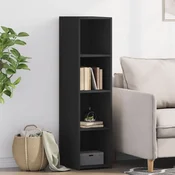 Visoka komoda crna 30x41x124 cm od konstruiranog drva