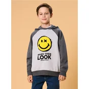 Sinsay - Dukserica sa štampom SmileyWorld® - svetlo siva