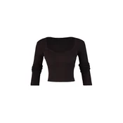 Trendyol Majica temno rjava