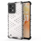 HURTEL Ohišje s satovjem, oklepni ovitek z gelastim okvirjem za Realme C31, prozoren