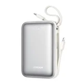 Joyroom Prenosna baterija 20000mAh 22,5W USB-C z dvojnim kablom - bela