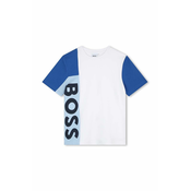 BOSS Kidswear Majica, morsko plava / kraljevsko plava / svijetloplava / bijela