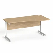 Stol, zakrivljen, za desnoruke, s sivim metalnim nogama, 160x80 cm, MAYAH Freedom SV-29, jasen SV-B7816 K/ IBXA29K