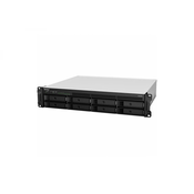 Synology RackStation RS1221RP+; Rack 2U, 8-bay 3.5/2.5 SATA HDD/SSD, AMD Ryzen V1500B 4-core 2.2GHz; 4GB DDR4 ECC SODDIM,2x Memory slots; 4x RJ-45 1GbE LAN Port; 2xUSB 3.2; eSATA port; PCI Gen2x8 slot (x4 link); 11.7 kg; 3yr w