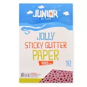 Jolly Sticky Glitter Paper, papir samolepljiv, srca, crvena, A4, 10K ( 136047 )
