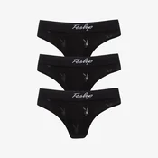 Spodnjice Playboy x FTSHP Underwear Womans Brief 3 Pack Black S