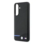 Samsung A57 5G BMW M CARBON silikonska futrola za telefon s plasticnim stražnjim poklopcem, MagSafe, CRNA BMHCSA5722NBCK