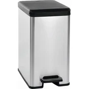 Curver Slim Bin koš za smeti s pedalom 25 l, srebrn