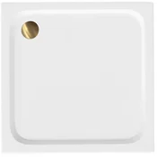 Tuš pladenj Rea Belmond White 90x90 Brush Gold