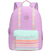 Školski ruksak Marshmallow - Stripes, s 2 pretinca, ljubičasti