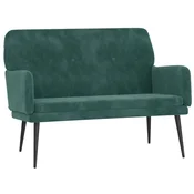 Vidaxl Klop temno zelena 108x79x79 cm žamet