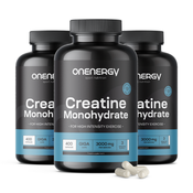 3x Kreatin monohidrat 3000 mg, skupaj 1200 kapsul
