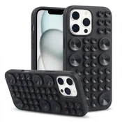Silikonska maska s vakuumskim prijanjalicama „Clingy” za iPhone Air - crna