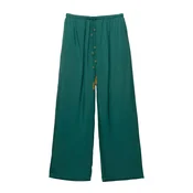 Pull&Bear Hlače temno zelena