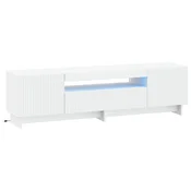 vidaXL LED TV omarica Bela Inženirski les