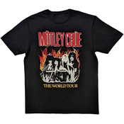 Motley Crue Majica Vintage World Tour Flames Unisex Black S