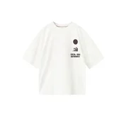 MANGO KIDS Majica BARRO  temno rjava / jastog / oranžno rdeča / off-bela