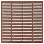 Vidaxl Ograja z vodoravnimi letvami WPC 180x180 cm rjava