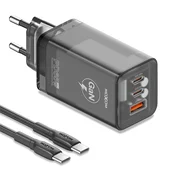 Moxom Kucni punjac LX-HC824 60W PD Type C na Type C, Crni