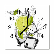 tulup.si Steklena kvadratna ura Lime 30x30 cm