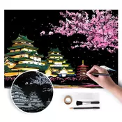 Čarobna slika za praskanje - Japan - 75x52 cm (Slika za)