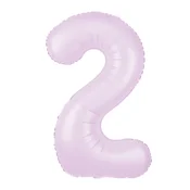 Folijski rojstnodnevni balon številka 2, lila mat, 100 cm