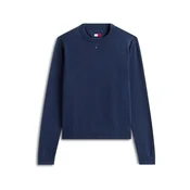 Tommy Jeans Pulover Essential DW0DW20159 Mornarsko modra Regular Fit