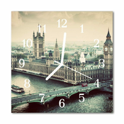 tulup.si Steklena kvadratna ura London 30x30 cm