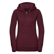 Womens Authentic Melange Zipped Hooded Sweat Russell