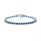 Teniska narukvica Luminy 4,5 mm: bijelo zlato, plavi safiri