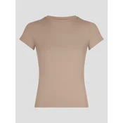 YO-GAYA Športni top Short Sleeve Top svetlo bež