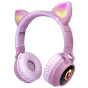 Djecje slušalice PowerLocus - Buddy Ears, bežicne, ružicaste
