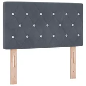 Vidaxl Vzglavje Temno siva 80 cm Žamet