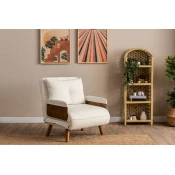 Atelier del Sofa Fotelja na razvlacenje Cosmo, 190x70x82cm, Bela