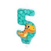 Rojstnodnevna svečka dinozaver številka 5, 8 cm