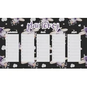 URNIK UČNIH POUK ZA MAGNETNI HLADILNIK 30x17,5 CM