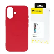 WOZINSKY Samsung Galaxy S25 tekoči silikonski etui MagSafe - rdeč