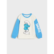 Sinsay - Dukserica crewneck The Smurfs - krem