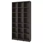 BILLY Komb.biblioteke s dodat. elementima, tamnosmeda im. hrastovine, 120x28x237 cm