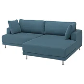 UPPAKRA Modularna sofa trosed, s lenjivcem, desno/Axvall tamnosiva-plava